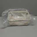 AJIODA Metal Mesh Steel Storage Basket, Garden Harvest Wire Organizer Basket Multi-functional Kitchen Fruit Basket with Wooden Removable Partition & Handle for Bath Picnic Decor Cabinet, Cream White