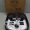 HOSPAN Collapsible Foot Spa with Heat, Bubble, Red Light, and Temperature Control, Foot Bath Massager with 8 Shiatsu Massage Rollers, Pedicure Foot Spa for Relaxation and Stress Relief, Black