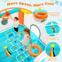 Bounce House for Kids 3-10, Large 12.5 × 10FT Windmill Inflatable Bouncy Castle, with Slide & Dual Basketball Hoops & Spacious Jump Area, Outdoor Backyard Birthday Party, with 550W Blower