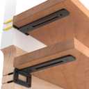LEOPO 8 Inch 4 Pack Openwork T Shelf Brackets for DIY Floating Shelf,1/5 Inch Thick Heavy Duty Metal Shelf Bracket,L Brackets for Shelves Support
