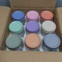 Overnight Oats Containers with Lids, 16oz Wide Mouth Mason Jars with Lids, 9 Pack Glass Jars with Airtight lid for Chia Pudding Yogurt Salad, Meal Prer Oatmeal Jars