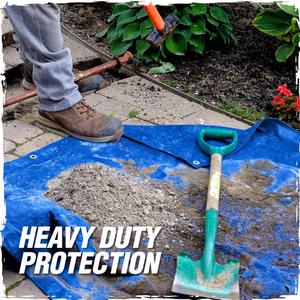 Waterproof Heavy Duty Tarp, 5 Mil UV Temperature Resistant Tarps, High Durability Multipurpose Cover, for Home Outdoor Patio Winter Leaf Camping, 170x80 Inch