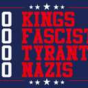 2 x WENWELL No Kings No Fascists No Tyrants Flag, 3x5 Ft Patriotic Banner, Navy Blue Polyester, Stars and Stripes Design