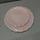 60 Pcs Pink Scalloped Paper Plates 9.5 Inch and 7.5 Inch Shell Edge Disposable Dinner Plates for Birthday Wedding Baby Shower Party Decorations
