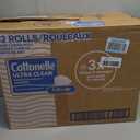 Cottonelle Ultra Clean Toilet Paper with Active CleaningRipples Texture, Strong Bath Tissue, 32 Family Mega Rolls = 176 Regular Rolls (8 Packs of 4)