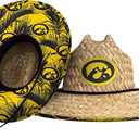 FOCO NCAA Mens NCAA College Team Logo Floral Lifeguard Beach Straw Sun Hat