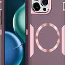 Magnetic Designed for iPhone 11 pro max Case, Drop Protection Heavy Duty,Compatible with MagSafe,Dustproof,No Fading, No Yellowing,for Men Women, Purple Rose Gold