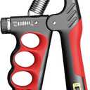 Grip Strength Trainer, Hand Grip Strengthener with Adjustable Resistance 11-220Lbs(5-100KG), Automatic Counter, Ergonomic Design, Forearm Strengthener for Musicians Athletes and Injury Recovery (Red)