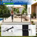 36" 1220FT Swageless Modular Black Cable Railing System Post Kit with 4 Level Posts, Patent Reusable Cable Railing Kit, T304 Stainless Steel, Upgraded Powder Coated for Outdoor Decks