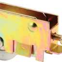 Prime-Line N 6965 Steel Mirror Sliding Door Roller Assembly with 1-1/4 inch Nylon Ball Bearing Wheel, Golden, Set of 1