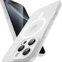 JETech Matte Case for iPhone 16 Pro Max 6.9-Inch Compatible with MagSafe, Non-Yellowing and Anti-Fingerprint, Shockproof Translucent Frosted TPU Soft Phone Cover (Frosted Clear)