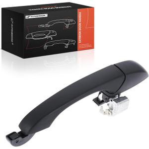 A-Premium Front or Rear Passenger Side Exterior Door Handle Compatible with Dodge Grand Caravan, Journey, Avenger & Chrysler Town & Country, 200, Sebring & Volkswagen Routan & Ram C/V, Textured Black