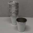 Ziliny 16 Pack 12 oz Stainless Steel Pint Cups Unbreakable Metal Drinking Water Glasses Stackable for Home Travel Picnic Camping Wedding Parties Outdoors Activities(White)