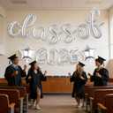 2 x Silver Class of 2026 Balloons Graduation Foil Balloons for Class of 2026 Graduations Decorations