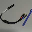 Male RCA to 1/4 Female Stereo Audio Splitter Cable;6.35mm Female to 2 RCA Male Audio Cable-1Feet