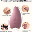 Momcozy Warming Lactation Massager 2-in-1, Soft Breast Massager for Breastfeeding, Heat + Vibration Adjustable for Clogged Ducts, Improve Milk Flow, Engorgement (Red)