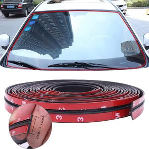 Car Rubber Sealing Strip Torcarvh Car Weather Stripping Protection Door Edge Windshield Adhesive T Shape Sealing Strip Cover Leak Sound Proofing (14mm, 3M)