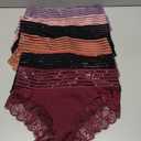 Lace Sexy Undies for Women Stretch Full Coverage Control High Waist Cheeky Top Panties XL (6pcs-Black*2/Red/Pink/Lilac/Light Brown)