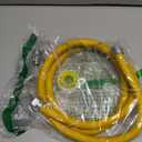 AMI PARTS 72" Flexible Gas Line Kit Yellow Coated, Gas Hose Connector Kit for Dryer, Stove, Water Heater,5/8" OD(1/2" ID) Stainless Steel Gas Line with Connector 1/2" MIP &1/2"FIP & 3/4"MIP Fitting