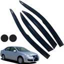 Rain Guards for Volkswagen VW Jetta 2006-2010, Tape-on Side Window Deflectors for Volkswagen Jetta, Window Visors for Volkswagen Cars, for Volkswagen Car Accessories 4 Rain Guards  2 Car Coasters