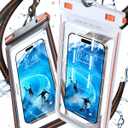 TORRAS 2 Pack IPX8 Waterproof Phone Pouch Floating, Underwater Screen Touchable, Waterproof Phone Case with Lanyard for iPhone 16 Pro Max 15 14 13 S25 Ultra S24, Cell Phone Dry Bag 7.0", Black & White