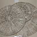 PEMAR Handwoven Wicker Wall Hanging Baskets Set of 3 Round Jute Wall Decor (22", 19", 15"), Southwestern Boho Scandinavian Farmhouse Room Decorative Accents