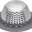 LEKEYE Drain Hair Catcher/Bathtub Drain Cover/Drain Protector for Pop-Up & Regular Drains (Gray)