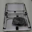 Small Folding Camping Table, 2ft Portable Picnic Table Aluminum 24" x 16" Folding Table, 3 Adjustable Heights Portable Lightweight Table Dining Table for RV, Picnic, Beach (White)