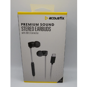 Acoustix Premium Sound Stereo Earbuds With Lightning USB C Connector