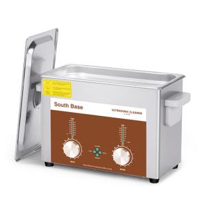 SOUTH BASE Ultrasonic Cleaner,3L 120W Stainless Steel Ultrasonic Jewelry Cleaner with Cleaning Basket,Timer&Heater,Encoded Sonic Cleaner for Cleaning Jewelry,Eyeglasses,Coins