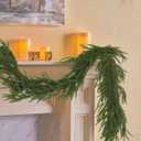 2 Pack of 6 Foot Norfolk Pine Garland Real Touch,Winter Artificial Christmas Greenery for Indoor Outdoor Holiday Decor, Mantle, Fireplace, Staircase, Wall,Table Decorations