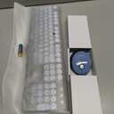 Wireless Keyboard and Mouse Combo, Retro Typewriter Keyboard with Round Keycaps, Full-Size Ergonomic, Blue, Ideal for Windows PC, Home, Office, and College, Wireless Keyboard Mouse Combo