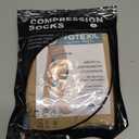 2 Pairs Compression Stockings for Women & Men, 20-30mmHg Thigh High Compression Socks, Footless Medical Socks with Silicone Dot Band--Best Support for Nursing Sports Varicose Veins(Beige,L)