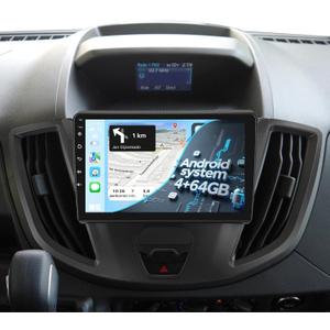 [4G+64G] Radio for Ford Transit 150 250 350 2015-2019, 9 inch Touch Screen Android Car Stereo, Wireless Carplay/Android Auto/32 EQ Audio/1280 * 720 Screen/SWC/Bluetooth/WiFi