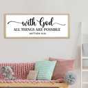 comurdyo With God All Things are Possible Wall Decor 40"X15" Wood