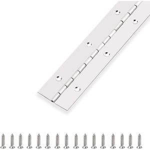 Piano Hinge 36 Inch x 1.5 Inch Stainless Steel Continuous & Piano Hinge Heavy Duty Piano Hinges, 0.04" Leaf Thickness, 0.5" Knuckle Length, Screw Included