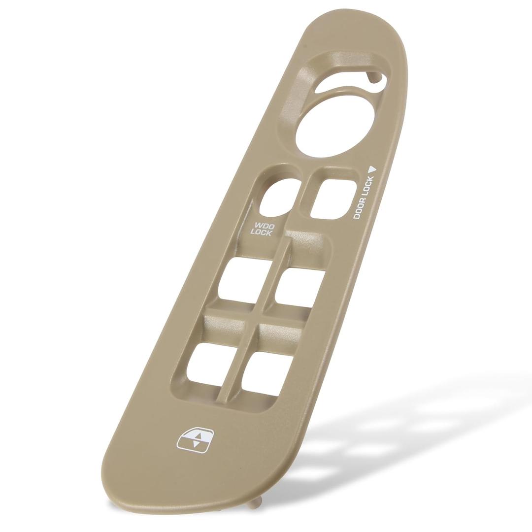 Beige Driver Side Window Switch Panel Bezel Compatible with Dodge Ram 1500 2500 3500, 2002 to 2010 Driver Seat Door Armrest Grayish Brown