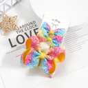 3PCS Hair Bows for Girls Hand-made Colorful Grosgrain Ribbon Hair Bows Alligator Clips Hair Accessories Barrettes for Little Teen Toddler Girls Kids (Yellow Gradient)
