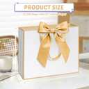 Patdefie 12 Pack White Gift Bags with Handle 12.5x10x4.3 inch Thank You Favor Welcome Bags Return Gifts for Wedding Mothers Graduation Baby Shower Birthday Thanksgiving (white and gold)