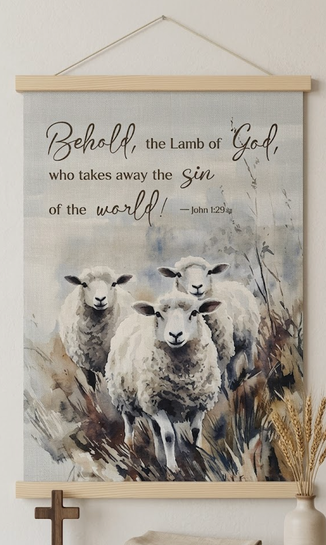Lamb of God Sign, Bible Verse, 2 Qty