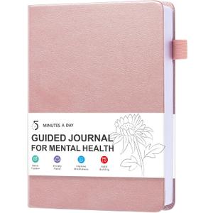 Mental Health Journal, Guided Journal for Mental Health, 90-Day Self-Care Planner for Anxiety Relief, Mood Tracker to Improve Mindfulness & Habit Building, with Monthly Summary.