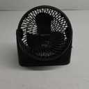 Amazon Basics Air Circulator Fan, Desk Fan for Bedroom, Home and Office, With 90-Degree Tilt Head, 3 Speed Settings, Lightweight (3 LBS), 35 Watts, Black, 11.1"W x 6.3"D x 10.9"H
