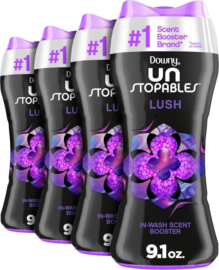 Downy Unstopables Beads Lush, 9.1 Oz (Pack of 4) (9.1 Ounce (Pack of 4))