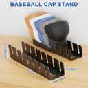 2-Pack Baseball Cap Organizer For Closet, Metal Desktop Hat Stand