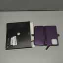 Defencase Compatible with iPhone 14 Pro Case Wallet with RFID Blocking Card Holder for Women Men, Soft PU Leather Magnetic Snap Flip Zipper Strap Wallet Phone Case Fit for iPhone 14 Pro 6.1", Purple