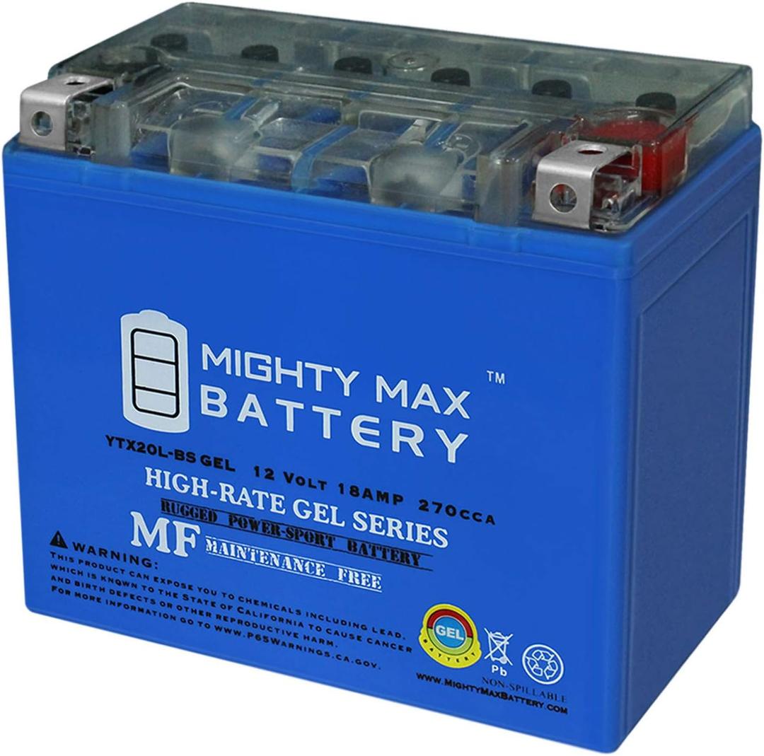 Mighty Max Battery YTX20L-BS Gel 12V 18Ah Battery for Sea-Doo All Models GTX 4-TEZ 94-07