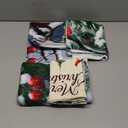 Winter Birds Snowflake Towel 16x30 Inch Soft Absorbent Christmas Tree Cardinal Poinsettia Berry Xmas Bow Cotton Soft Bath Towel Set for Face Spa Gym Kitchen