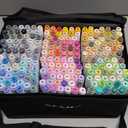 SFAIH Alcohol Markers Brush & Chisel - 216 Colors Double Tipped Art Markers for Adult Coloring Illustration, Gifts for Artist Adult - Adjustable Shoulder Strap & Faux Leather Lining & Outer Zip Pocket