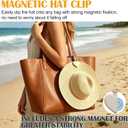 2 Pcs Magnetic Hat Clips for Travel on Bag, Silicone Sunhat Holder, Hat Clip for Caps & Beach Hats, Cap Clip for Beach
