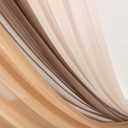 Ling's Moment Wedding Arch Draping Fabric 3 Panels 20Ft Chiffon Fabric,Sheer Draping Fabic for Wedding Arrangement Ceremony Reception Backdrop Party Swag Home Decor (Nude & Walnut Brown)